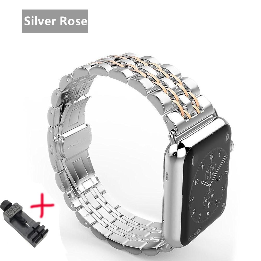 Strap For Apple Watch band 44mm 40mm 42mm/38mm 45mm 41mm smartwatch Stainless Steel watchband Bracelet iwatch series se 6 4 3 7