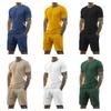 Summer Men's Short-sleeved Sports and Leisure Crew Neck Fitness Suit Men's Foreign Trade T-shirt Shorts