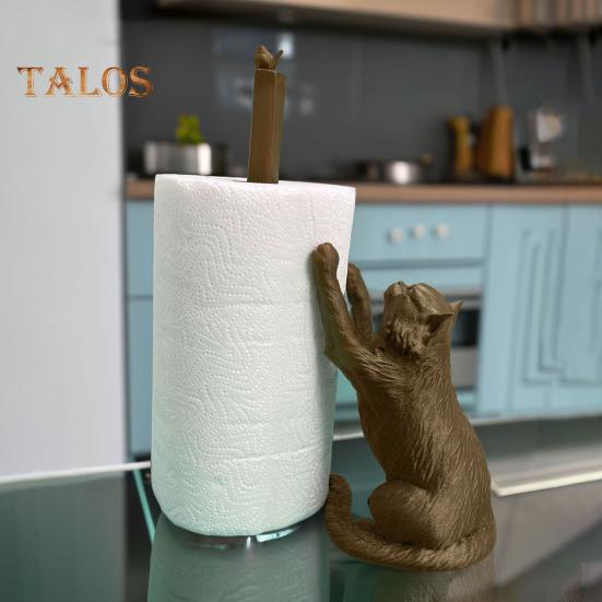 Отдельно стоящий держатель для бумажных полотенец в виде кота, прочная конструкция, держатель для бумажных полотенец на кухонной столешнице, забавный органайзер для бумаги в виде кота