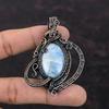 Blue Scheelite Pendant Copper Wire Wrapped Pendant Gemstone Pendant Very Pretty Copper Wire Jewelry Pendant For Gifts Handmade Women Pendant