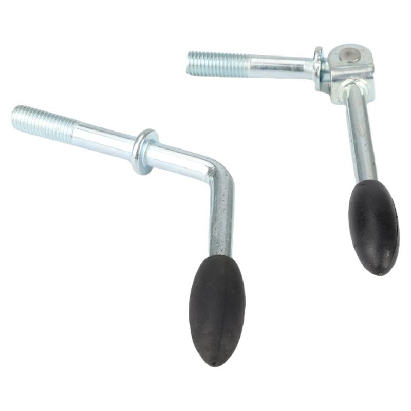 Trailer Jack Manual Winch Handle with Galvanized For M12 Thread Clamp Pipe Fitting Suitable for Reliable Trailer Maintenance