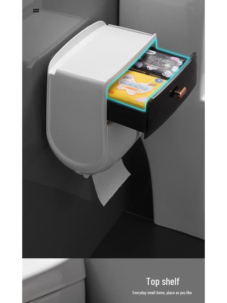 Водонепроницаемый настенный держатель для туалетной бумаги для ванной комнаты без сверления