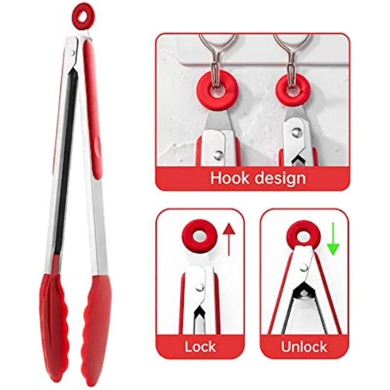 Кухонные силиконовые щипцы для барбекю, щипцы для гриля, щипцы для сервировки салата, хлеба, антипригарный зажим для барбекю, зажим из нержавеющей стали, щипцы Gad