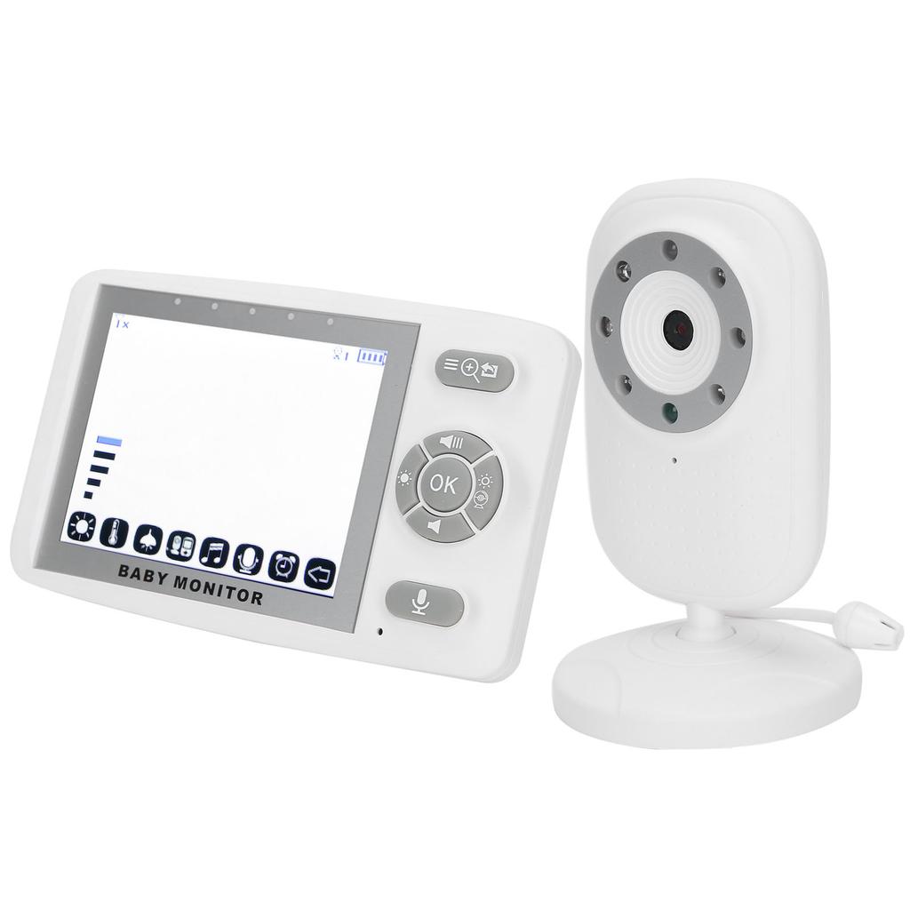 3,5-дюймовый детский монитор с 2-кратным увеличением, функцией воспроизведения музыки, температурным монитором, видеоняней 100?240VUS