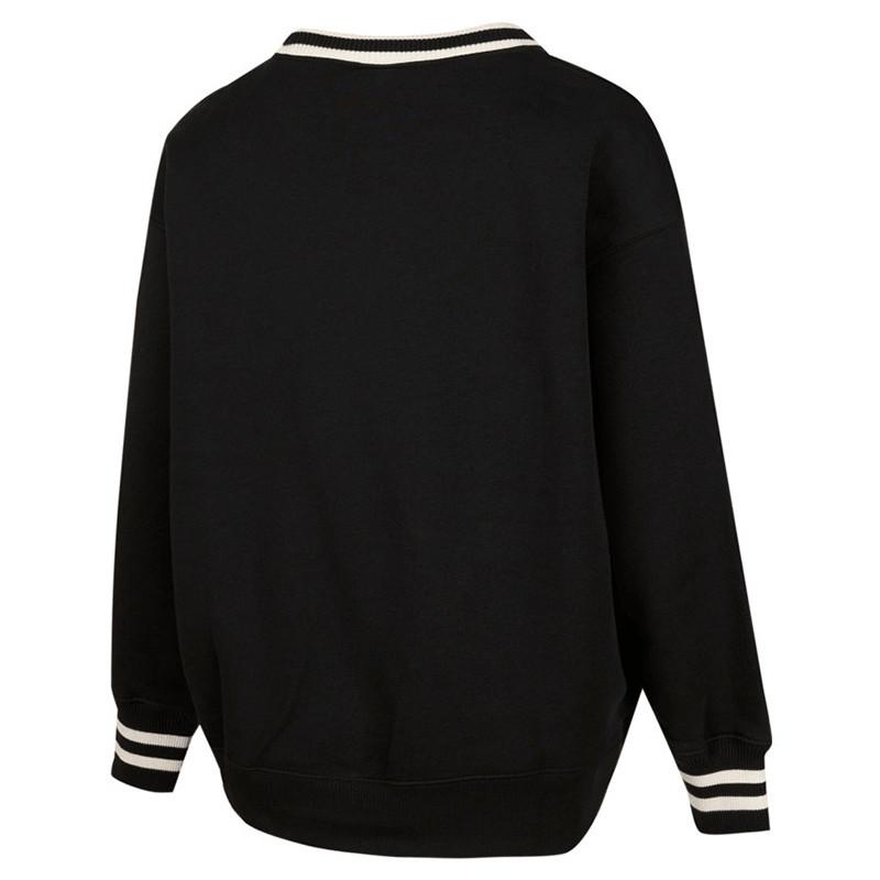 Nike 1972 College Style Fashion Striped Pullover Long Sleeve Sweatshirt Women Sweatshirt Black HJ0950010