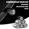 SVLHP1 4Pcs Car Logo Metal Wheel Tire Valve Stem Caps Accessories For Volkswagen VW GTI R Golf 5 7 6 4 Polo Tiguan Passat Jetta Lavida