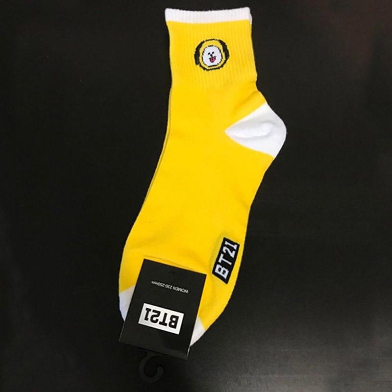 BTS Bangtan Kpop Мальчики Длинные Носки Мультяшная Кукла Chimmy Shooky Высокий Трикотаж