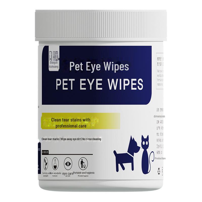 Pet Eye Wipes - Non-Woven Tear Stain and Dirt Remover for Cats and Dogs
