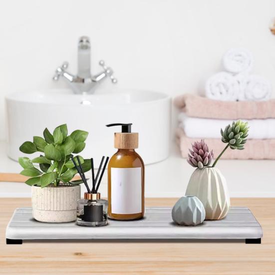 3 шт. водопоглощающий каменный поднос в полоску дизайн быстросохнущий сливной коврик для раковины противоскользящий держатель для мыла для кухни ванная комната туалетные столики