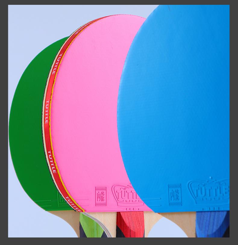 Tuttle Color Single Racket Horizontal Table Tennis Racket Single Outfit School Club Gym Long Handle Short Handle Training