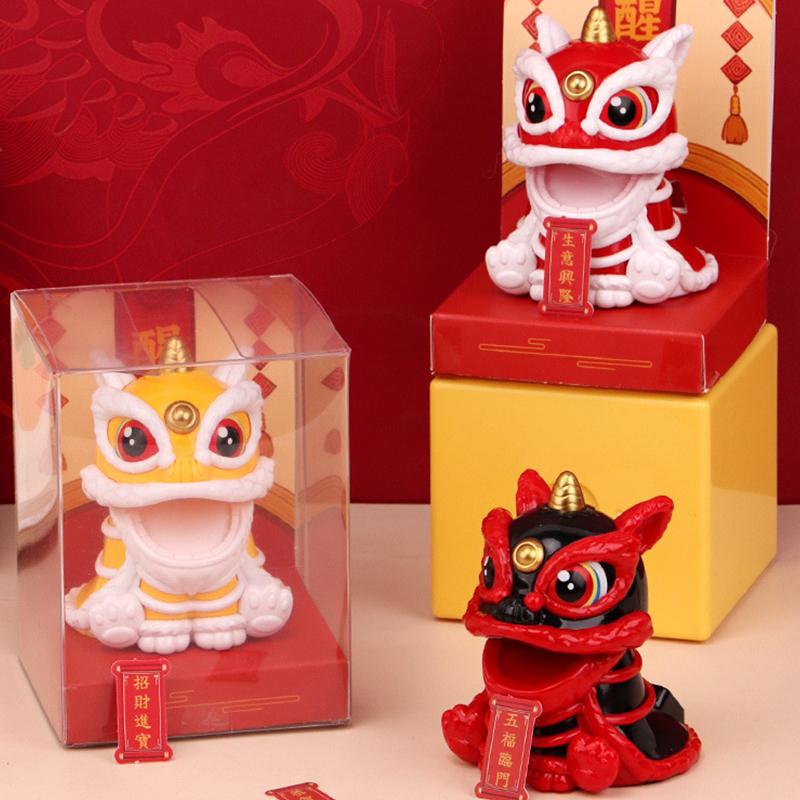 Солнечные фигурки танца льва в китайском стиле приносят богатство, удачу для украшения дома, офиса, рабочего стола, праздничные подарки для друга