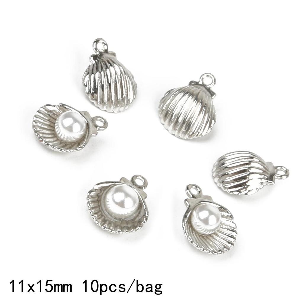 9-12Pcs Multi-Styles Starfish Shell Conch Crown Enamel Charms Pendant For Jewelry Making DIY Bracelet Necklace