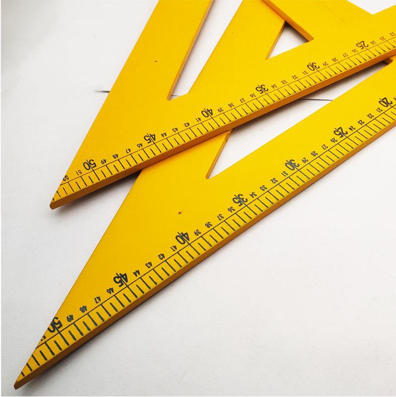 Wooden Triangle Protractor Compass Set: Math Teaching Aids for Primary School