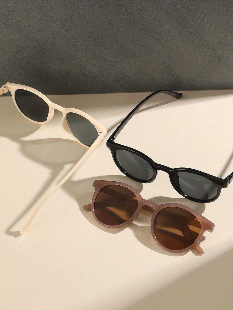 3 шт. Овальные модные солнцезащитные очки для женщин и мужчин, повседневные, антибликовые, солнцезащитные очки для вождения, пляжа, путешествий, очки UV400