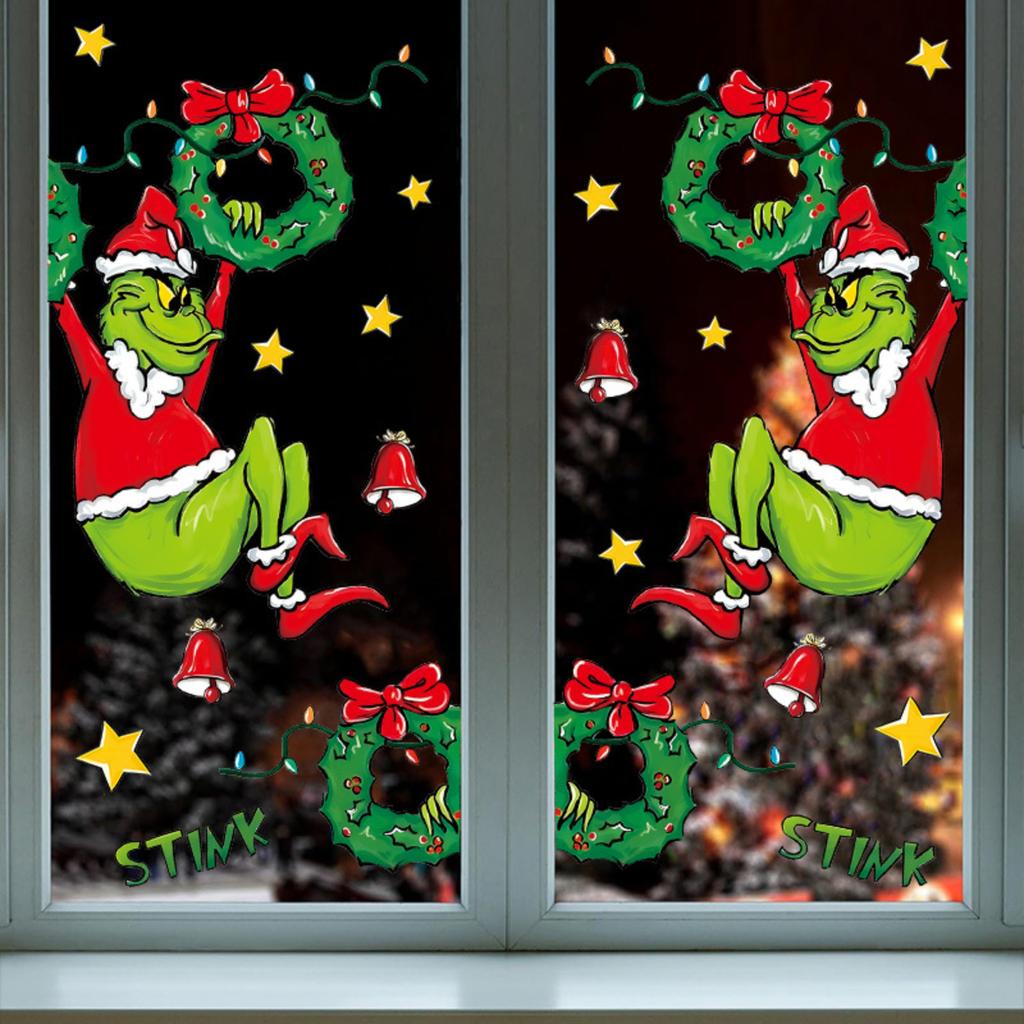 Съемные статические наклейки на окна - Многоразовые наклейки на окна без остатка для сезонного и делового декора