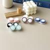 1pcs Cream Color Contact Lenses Box Travel Holder Container Soaking Contact Lens Box Mini Contact Lenses Case Accessories