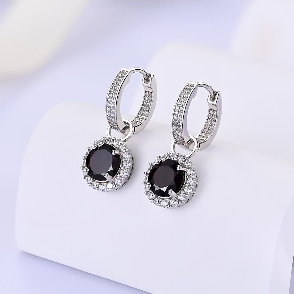 Luxury January Birthstone Natural Garnet Earrings S925 Silver Fine Jewelry Lady Anniversary & Banquets Wear