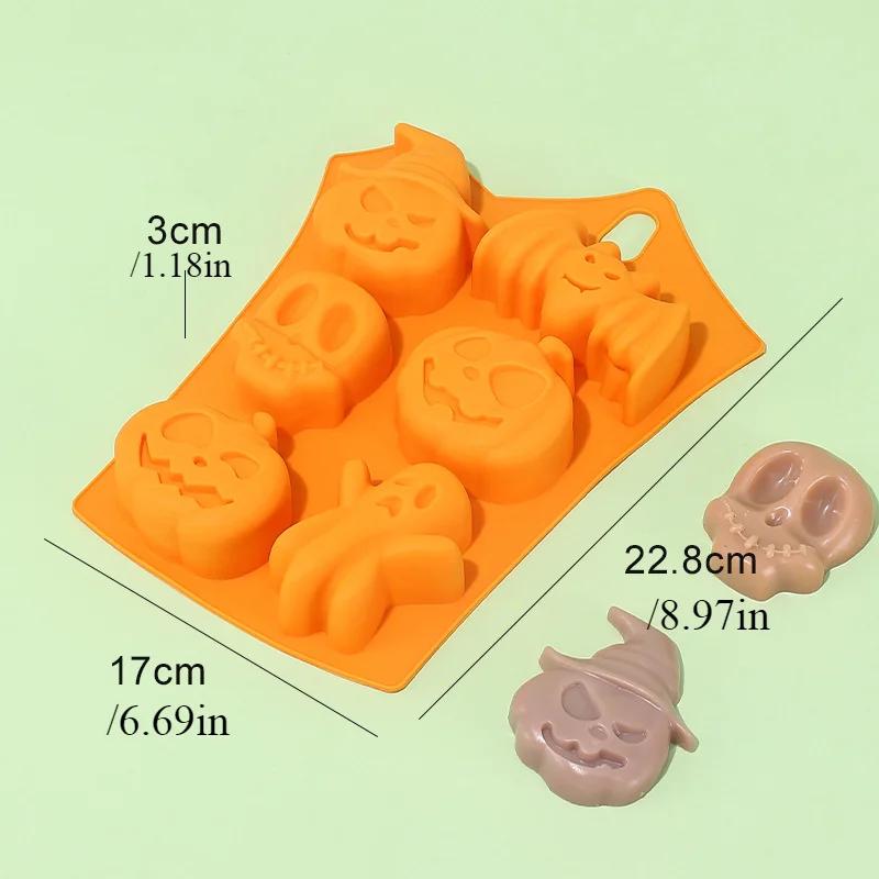3D Силиконовая форма для торта на Хэллоуин, форма в виде тыквы и привидения для приготовления печенья, конфет, инструменты для DIY украшения торта, аксессуары для выпечки