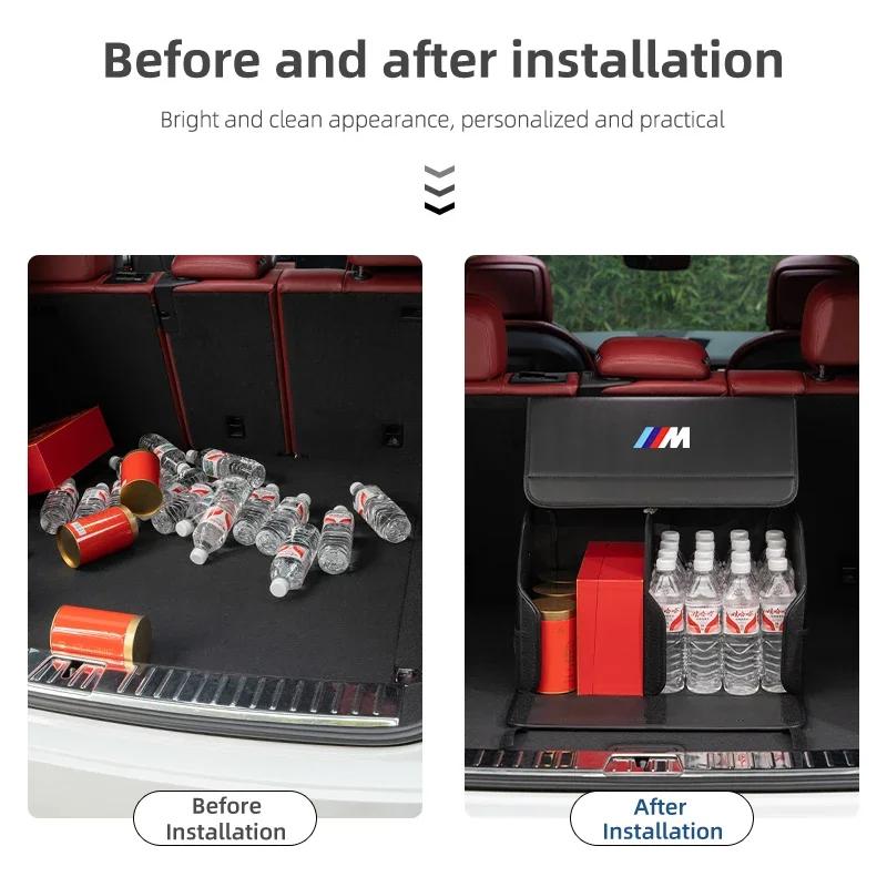 KWYP9 Hot Car Trunk Storage Box Collapsible Camping Bag Toolbox For BMW M Performance F30 F20 F10 F40 E92 E91 G20 G30 G02 G32 F3
