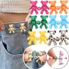5 Pair Bear Shape Adjustable Jeans Button No-Sew Extenders Replacement Jeans Button Pins Removable Waistband Cinching
