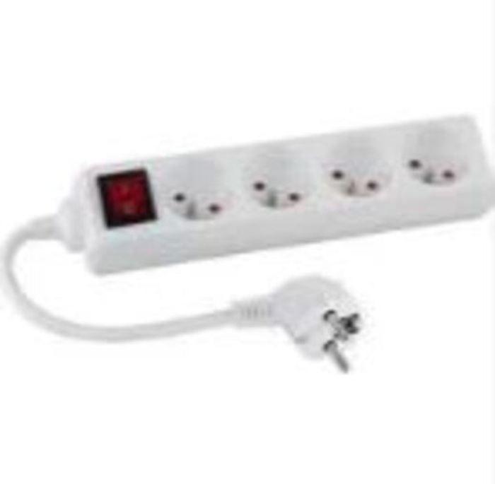 Wired Power Strip with 4 Sockets, 1.5 Meter Cable + Indicator Switch