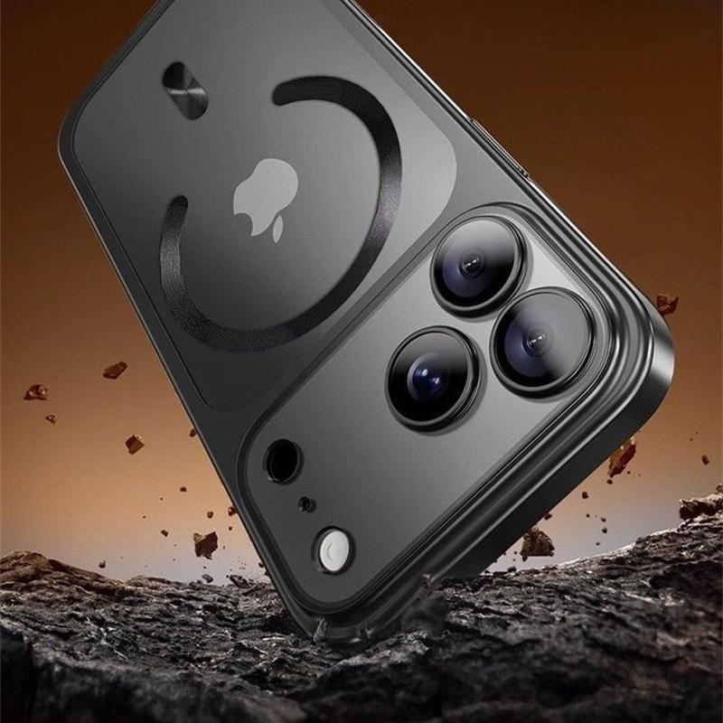 Прозрачный Магнитный Чехол С Покрытием Для Magsafe Для iPhone 17 Air 15 16 17 Pro Max Полная Защита Камеры Ударопрочный Жесткий Чехол