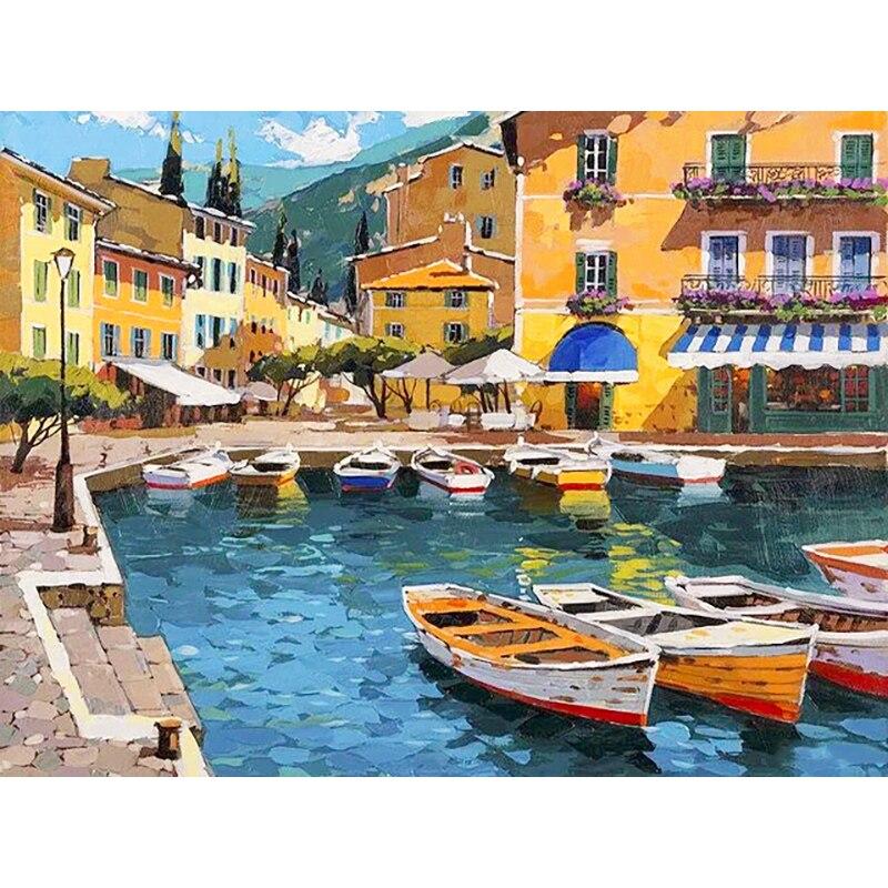 Новый 5D DIY алмазная живопись вид на море Алмазная вышивка паром вышивка крестом полная круглая дрель ремесла домашний декор ручной подарок