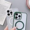 Прозрачный магнитный чехол для беспроводной зарядки Magsafe для iPhone 15 14 13 11 12 Pro Max, силиконовый бампер, прозрачный жесткий чехол для ПК