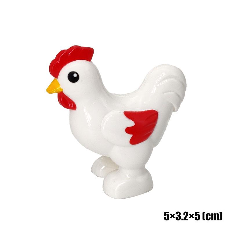 Big Size Building Blocks Animal Accessorie Compatible Duplo Rabbit Fish Bear Chicken Pig Duck Dog Cat Horse Cow Sheep Toys Gifts