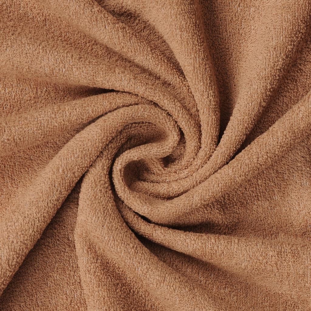 Prześcieradło frotte z gumką 130/140x190/200 premium jasnobrązowe