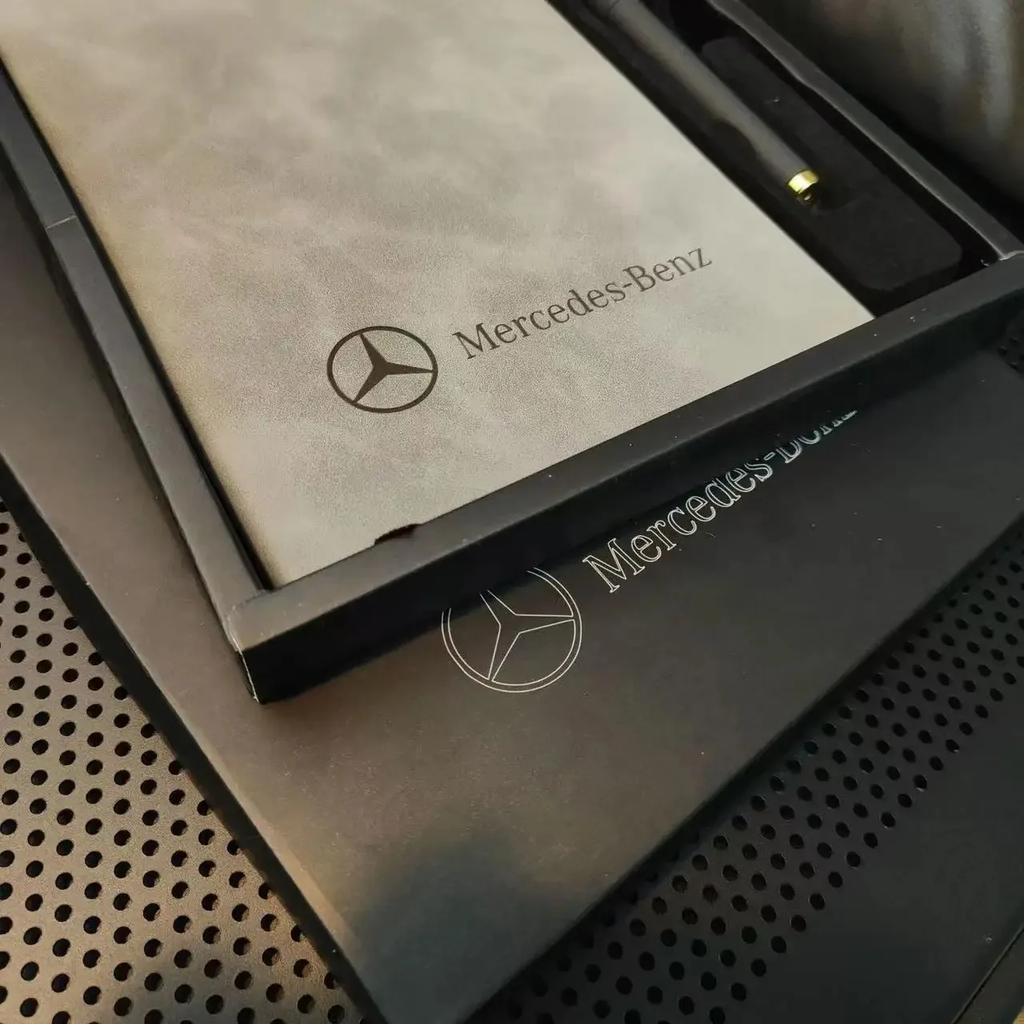 FJR5 Hot 2025 Retro Car Man Business Sign Pen A5 Notebook Women Gifts For Mercedes Benz AMG C E S GLE CLC Class W205 C300 W203 W206 W