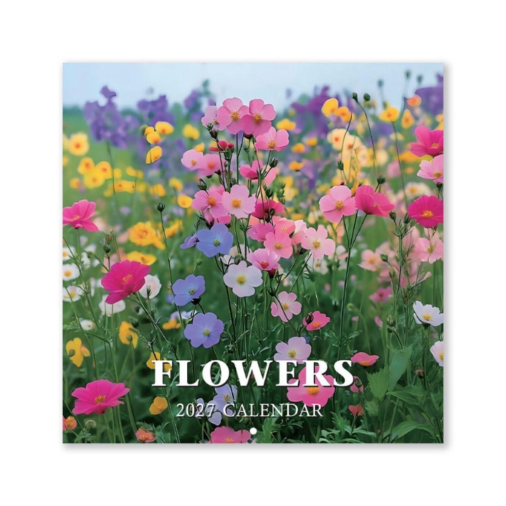 Floral Print 2027 Monthly Planner Calendar Saddle Stitched Daily Calendar  Home Scheduling