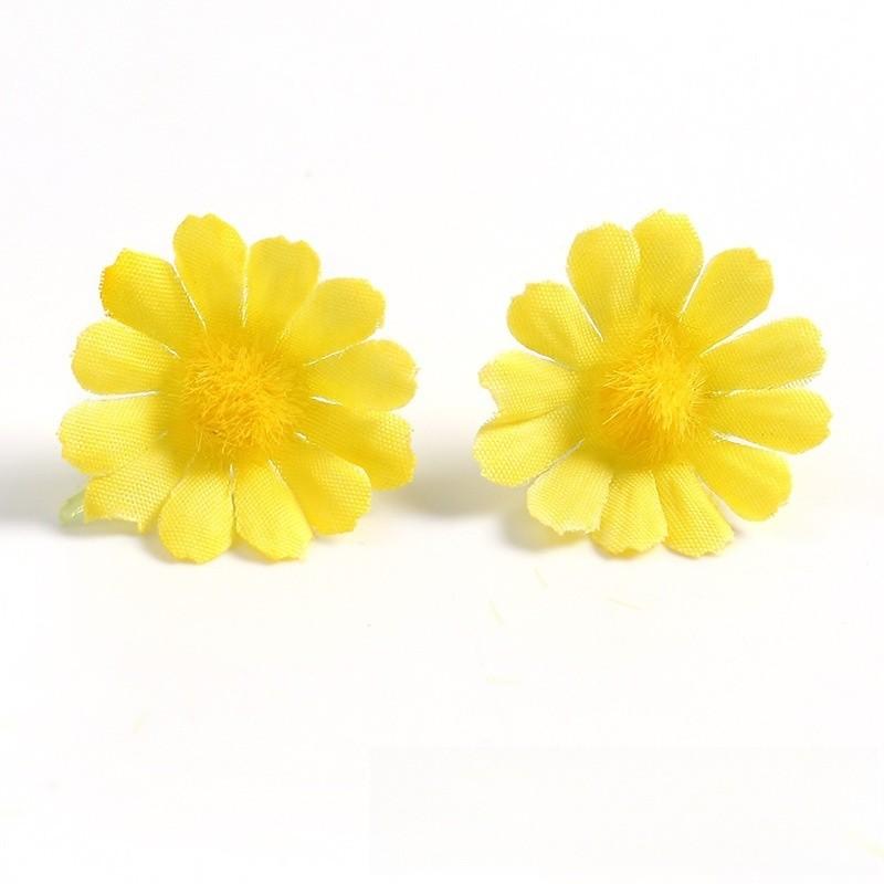 50 шт./лот Мини-ромашка Искусственный цветок Поддельный цветок Головка Подсолнуха Домашнее Свадебное Украшение