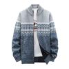 Men's Fall And Winter Casual Sweater Jacket Warm Knit Sweater Hooded Hoodie