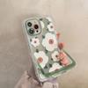 Белый складной чехол-держатель с цветочным принтом для Iphone 14 Pro Max 13 11 12 14 Plus, мягкий силиконовый чехол-бампер