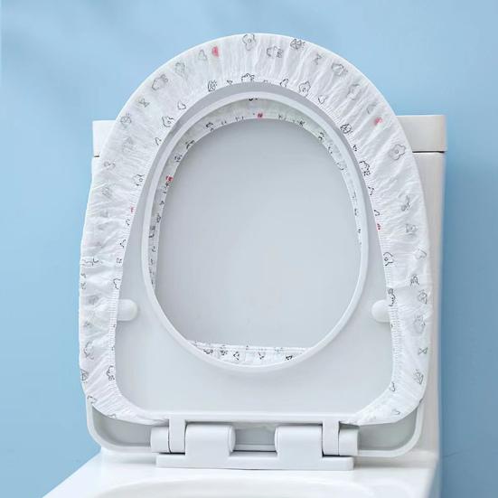 10 шт. одноразовые чехлы на сиденья для унитаза с изысканным узором, высокоэластичные, универсальные, подходят, простая установка, для путешествий, чехлы на сиденья Closestool