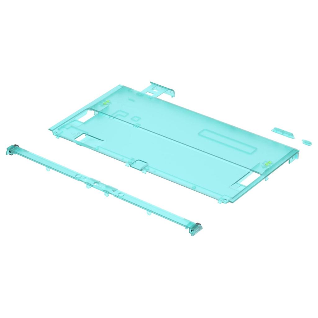 eXtremeRate Switch Compatible with OLED Soft Touch Console Back Plate DIY Replacement Housing Shell Clear Material Switch Shell Switch Stand Not