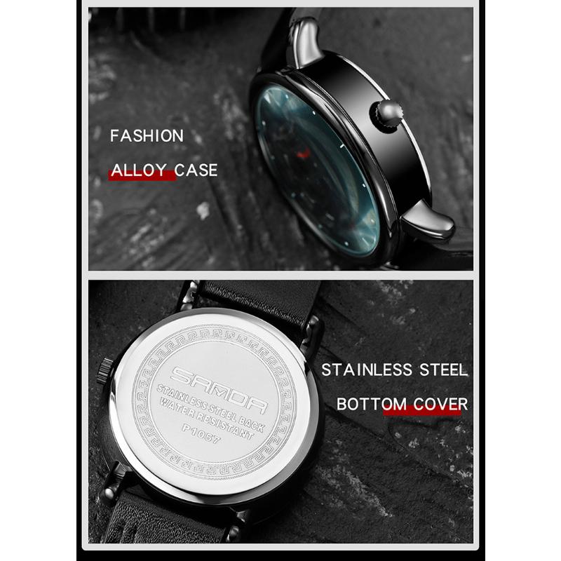 SANDA Новые модные тенденции с полым кварцевым ремешком Epita, персонализированные креативные часы