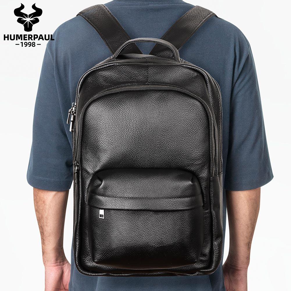Humerpaul Женский рюкзак из натуральной кожи, элитная модная дорожная сумка большой вместимости