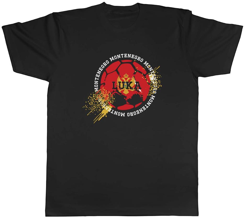 Personalised Montenegro Football Sports Mens Unisex T-Shirt Tee Gift