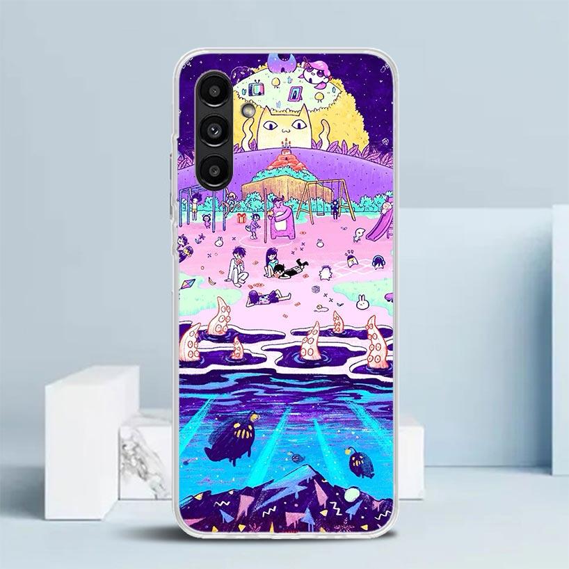 Игровой мультяшный чехол O-Omori для Samsung Galaxy A17 A37 A57 A16 A26 A36 A56 A15 A14 A55 Чехол для телефона A13 A53 A25 A35 A24 A34 A23 A33