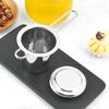 Складная сетка из нержавеющей стали для заварки чая с крышкой Многоразовое ситечко для чашки Фильтр для специй с вкладышами для чайников Кружки Чашка для заваривания чая и кофе