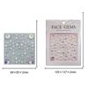 1 лист Dreamy Diamond Patch 3D Face Jewels Mermaid Rose Временные татуировки Наклейки Sweet Diy Body Art Украшения Макияж