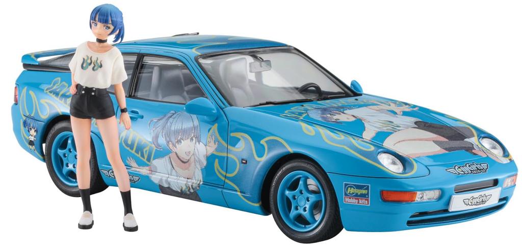 Hasegawa Porsche 968 Egg Girls Maiyuki Sara Пластиковая модель SP615 1/24 с фигуркой (Машина)