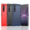 For Cover Sony Xperia 1 V Case For Sony Xperia 1 V Bumper Soft Silicone Carbon Fiber Back Case For Sony Xperia 1 V 10 IV Cover