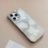 INS Blurred White Flower Phone Case Compatible with iPhone 14, iPhone 15, and iPhone 16 Pro Max