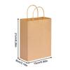 30 шт. коричневых крафт-бумажных пакетов с ручками, подарочные пакеты для малого бизнеса, сумки для покупок, рождественские сувениры для вечеринок