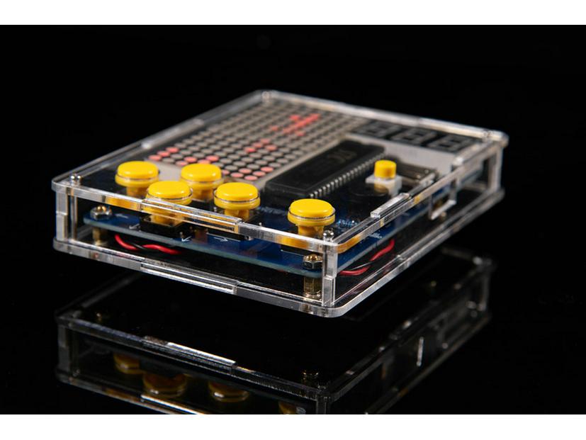 DIY Pixel Game Console Kit with Tetris - 51 Microcontroller & Loose Parts (Model HU-001)