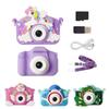 Toy Camera with Silicone Cover and and Shark Up To 48 Includes Memory USB and Charging Kids' Strap, Unicorn, Dinosaur, Designs, Megapixels, Card,