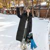 Новая зимняя куртка на хлопковой подкладке, длинная, до колена, пуховая, на хлопковой подкладке, женская, корейская версия, свободная куртка на хлопковой подкладке.